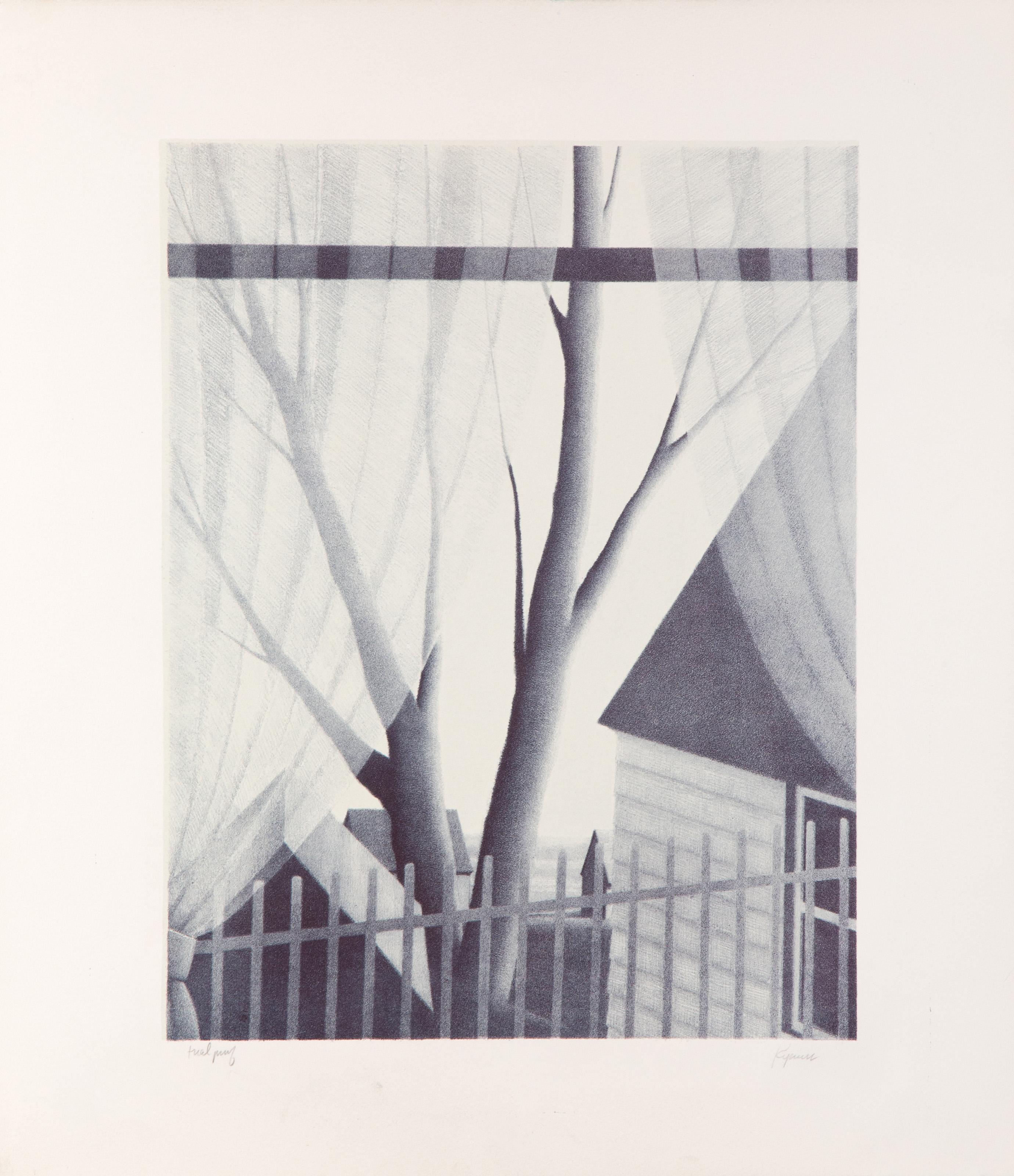 Winter, litografía moderna de Robert Kipniss