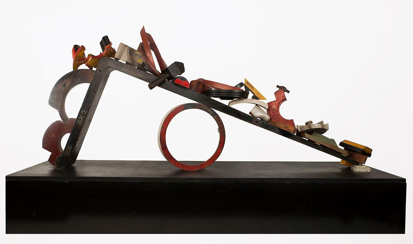 Opus 800, wooden assemblage modern art sculpture by Robert Klippel