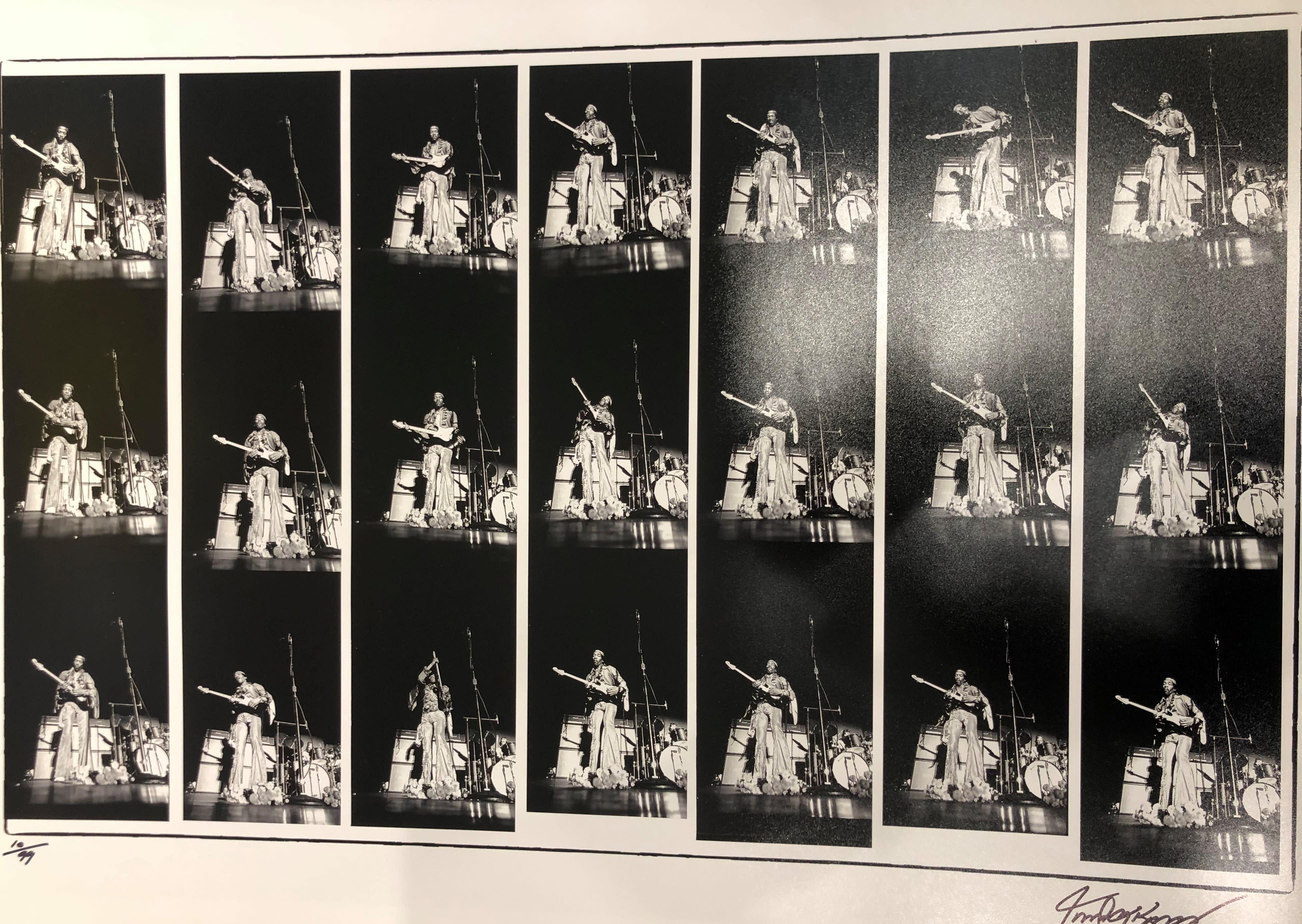 Robert Knight Black and White Photograph - Hendrix Contact Sheet