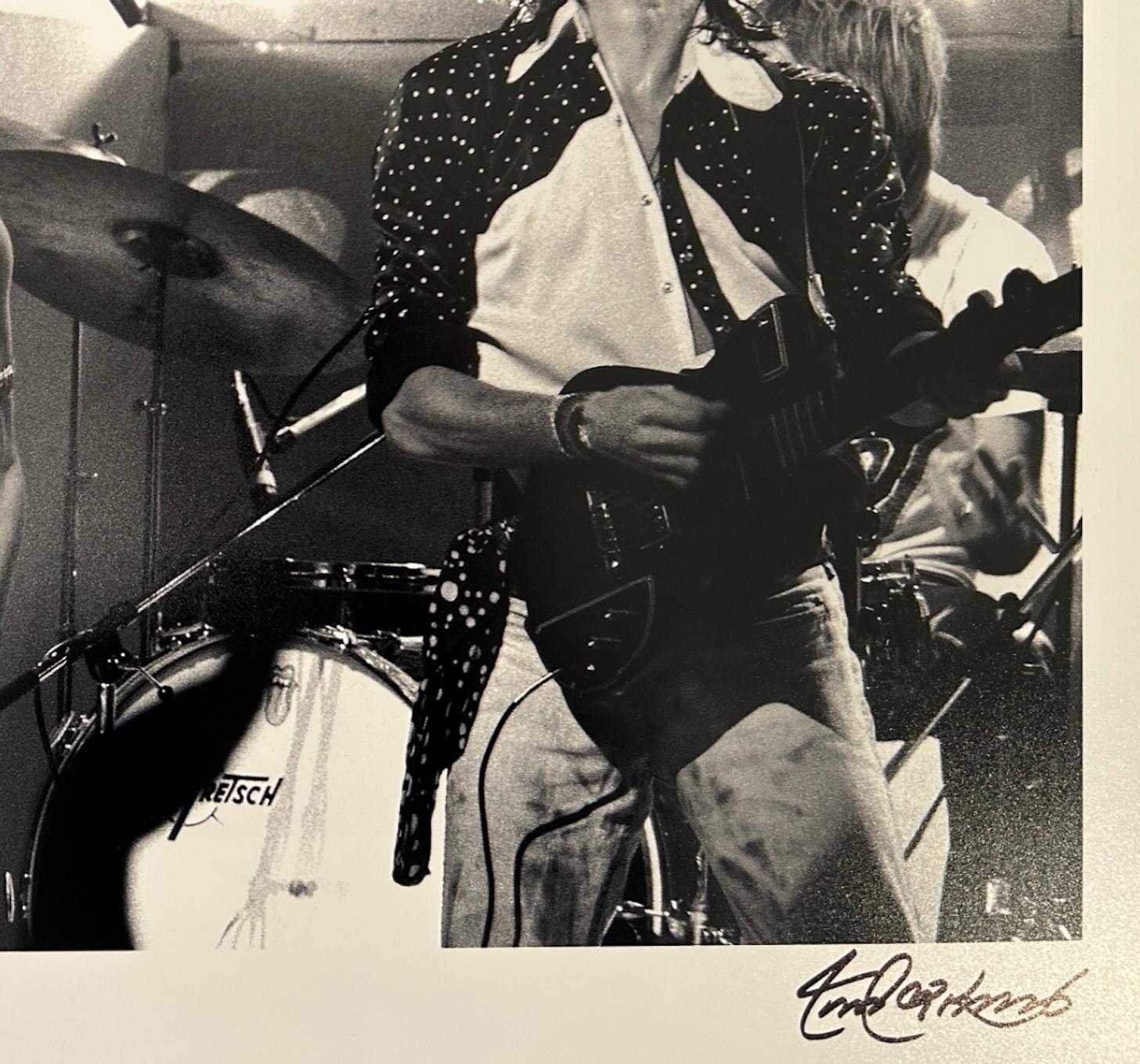 Mick and Keith, Honolulu 1973 - Black Black and White Photograph by Robert Knight