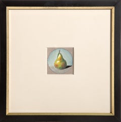 Green Pear, Modern Oil Painting by Robert Kulicke