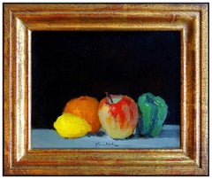Robert Kulicke Original Still Life Painting Oil On Board Signed Frame Artwork