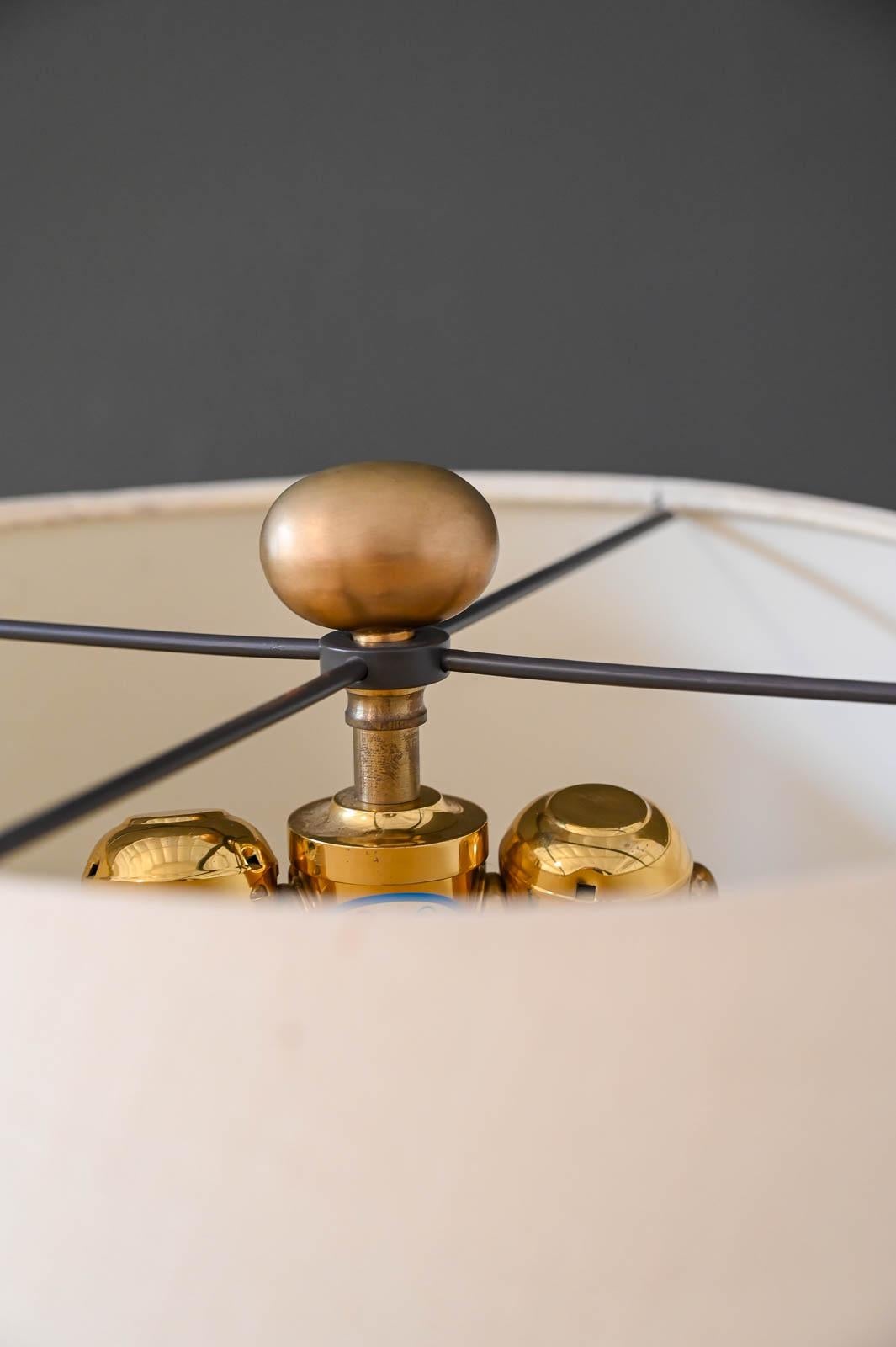 Robert Kuo for McGuire 24K Hammered Gold Plated 'Cocoon' Table Lamp, ca. 2000 4