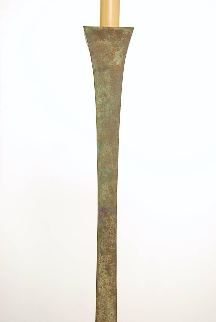 Hand-Crafted McGuire Organic Modern Sculptural Bronze Floor Lamp