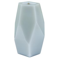 Robert Kuo Gray Facet Vase