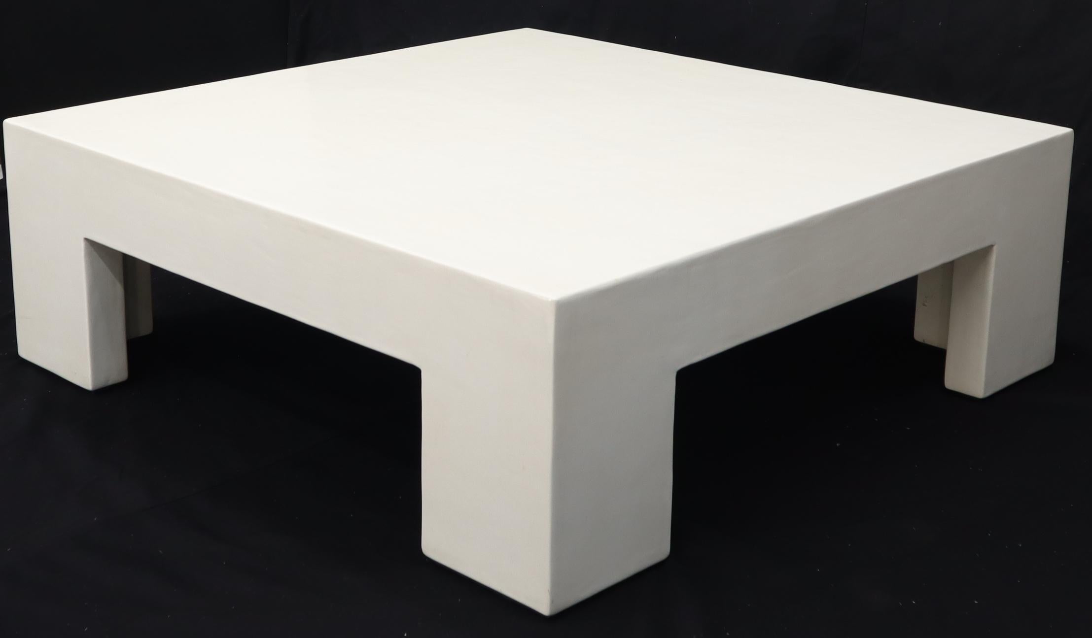 square coffee table white