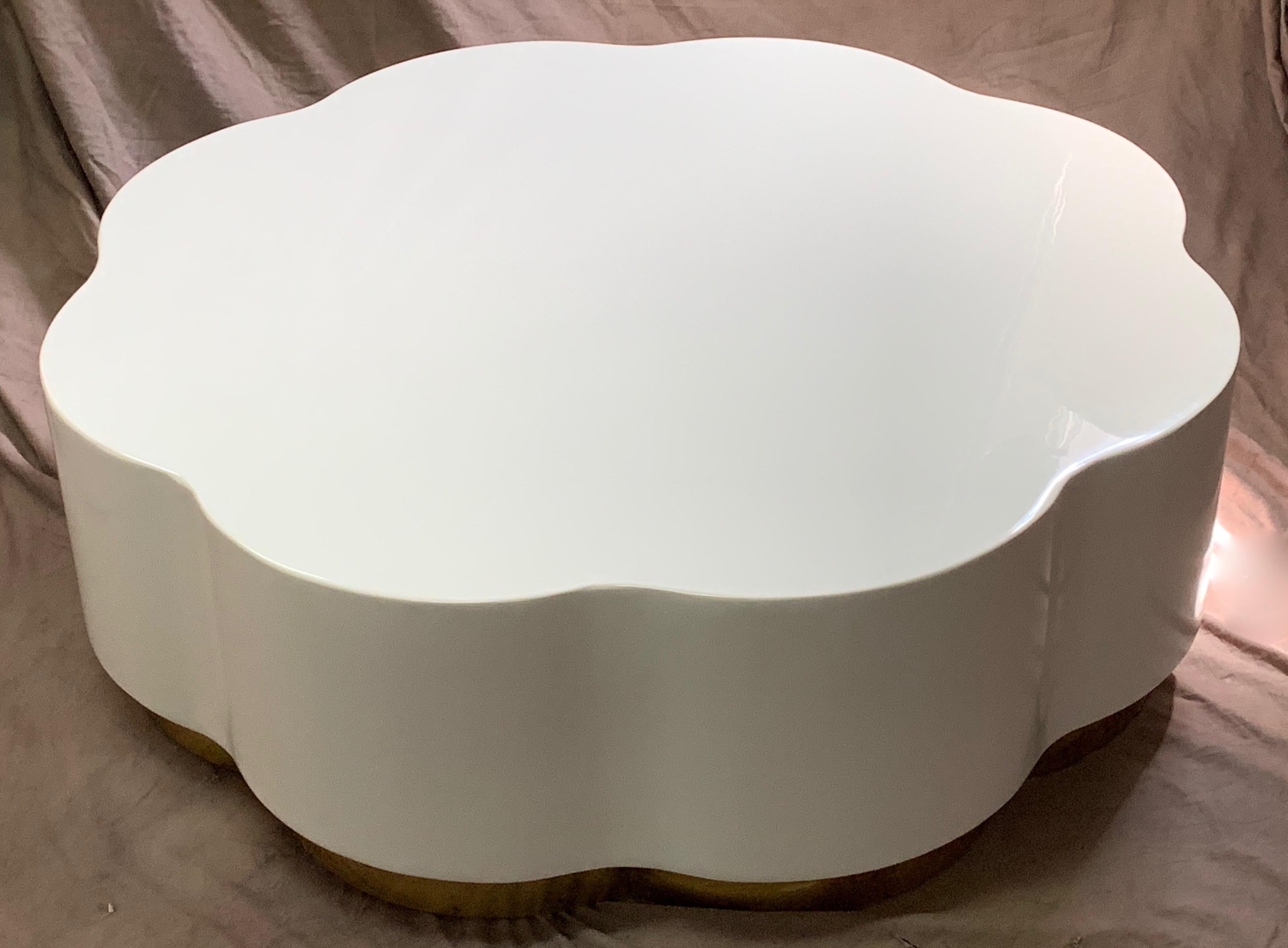 Lacquered coffee table, restored finish in farrow and ball 