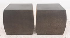 Robert Kuo Manner Metal Square End Table, Pair