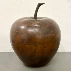 Robert Kuo Oversized Copper Repoussé Apple, ca 2000s