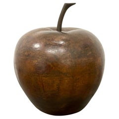 Robert Kuo Oversized Copper Repoussé Apple, ca 2000s