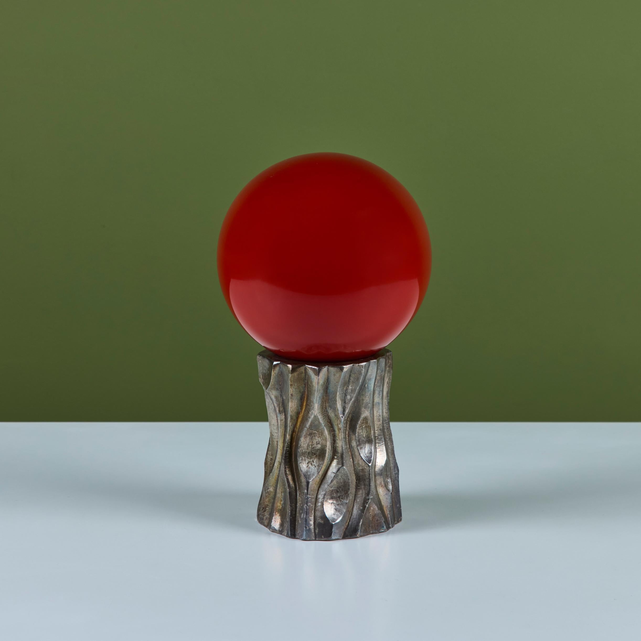 Robert Kuo Red Tree Trunk Sculpture For Sale 3