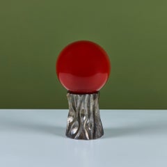 Robert Kuo Red Tree Trunk Sculpture