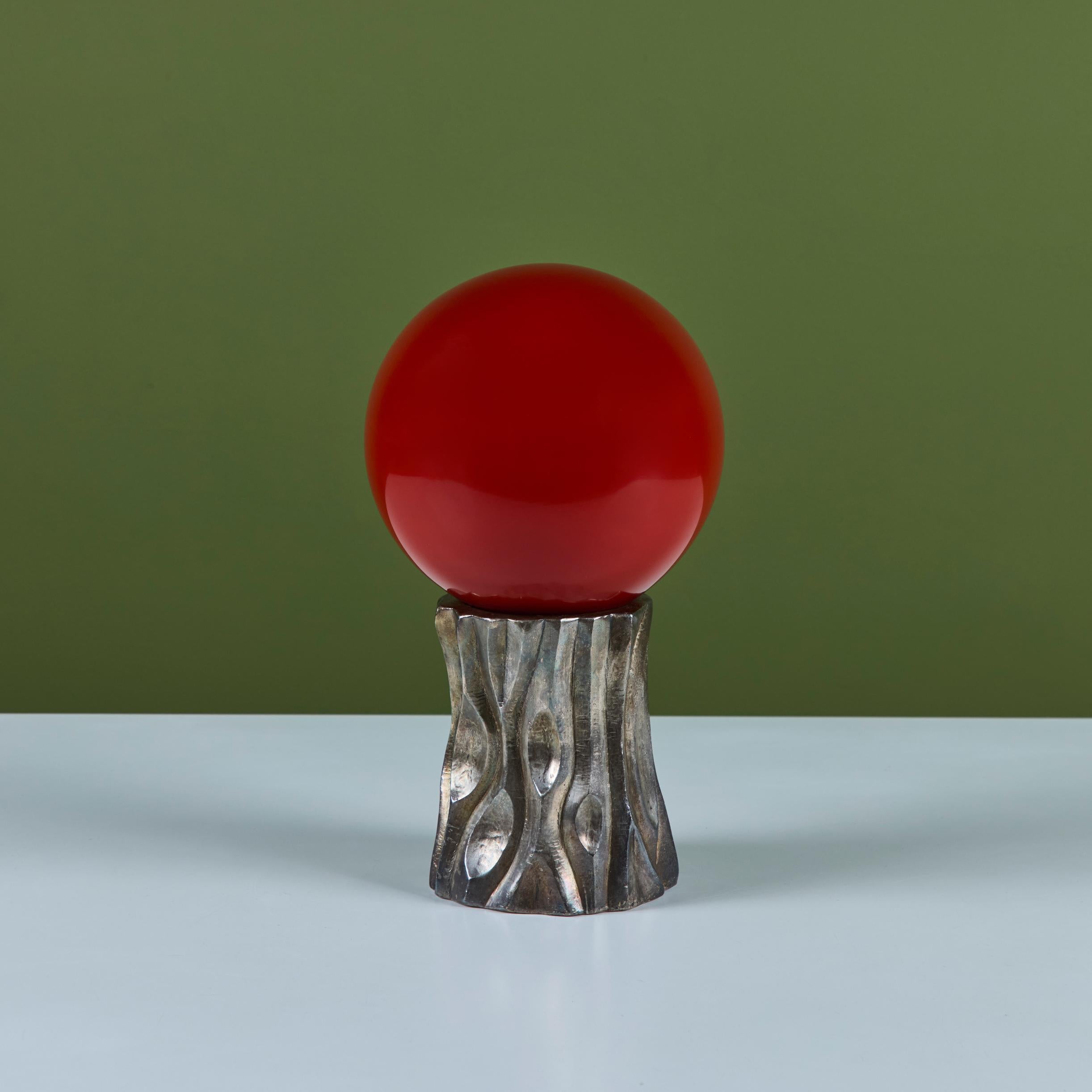 Robert Kuo Red Tree Trunk Sculpture In Good Condition For Sale In Los Angeles, CA