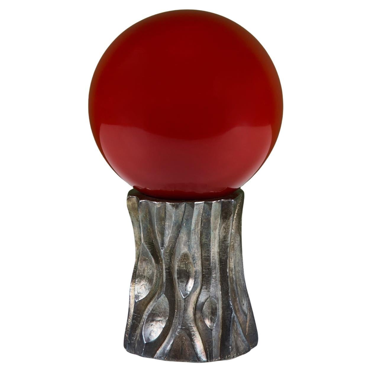 Robert Kuo Red Tree Trunk Sculpture