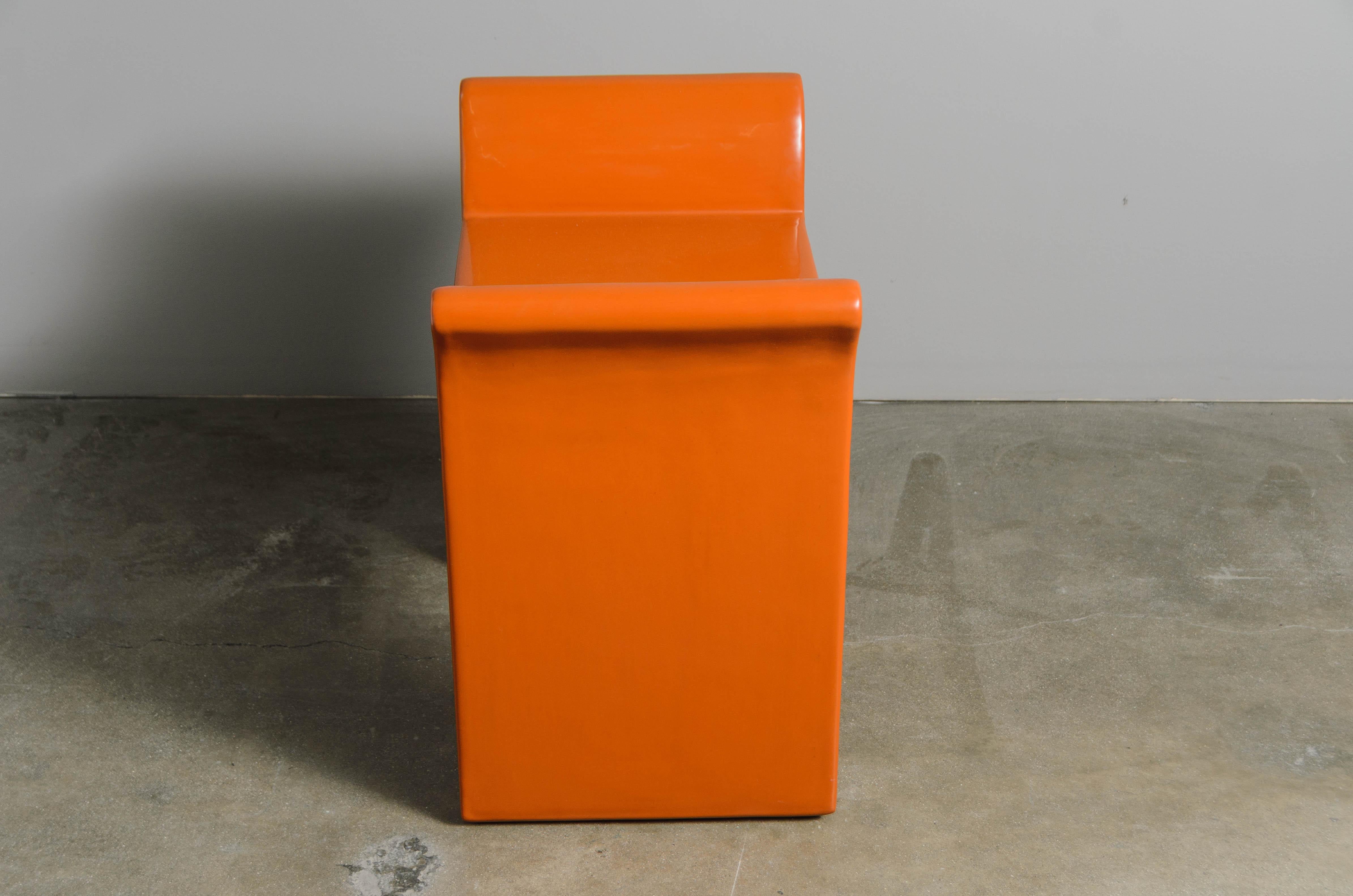 Hand-Crafted Robert Kuo Vanity Seat in Mila Lacquer, Contemporary, Limited Edition For Sale