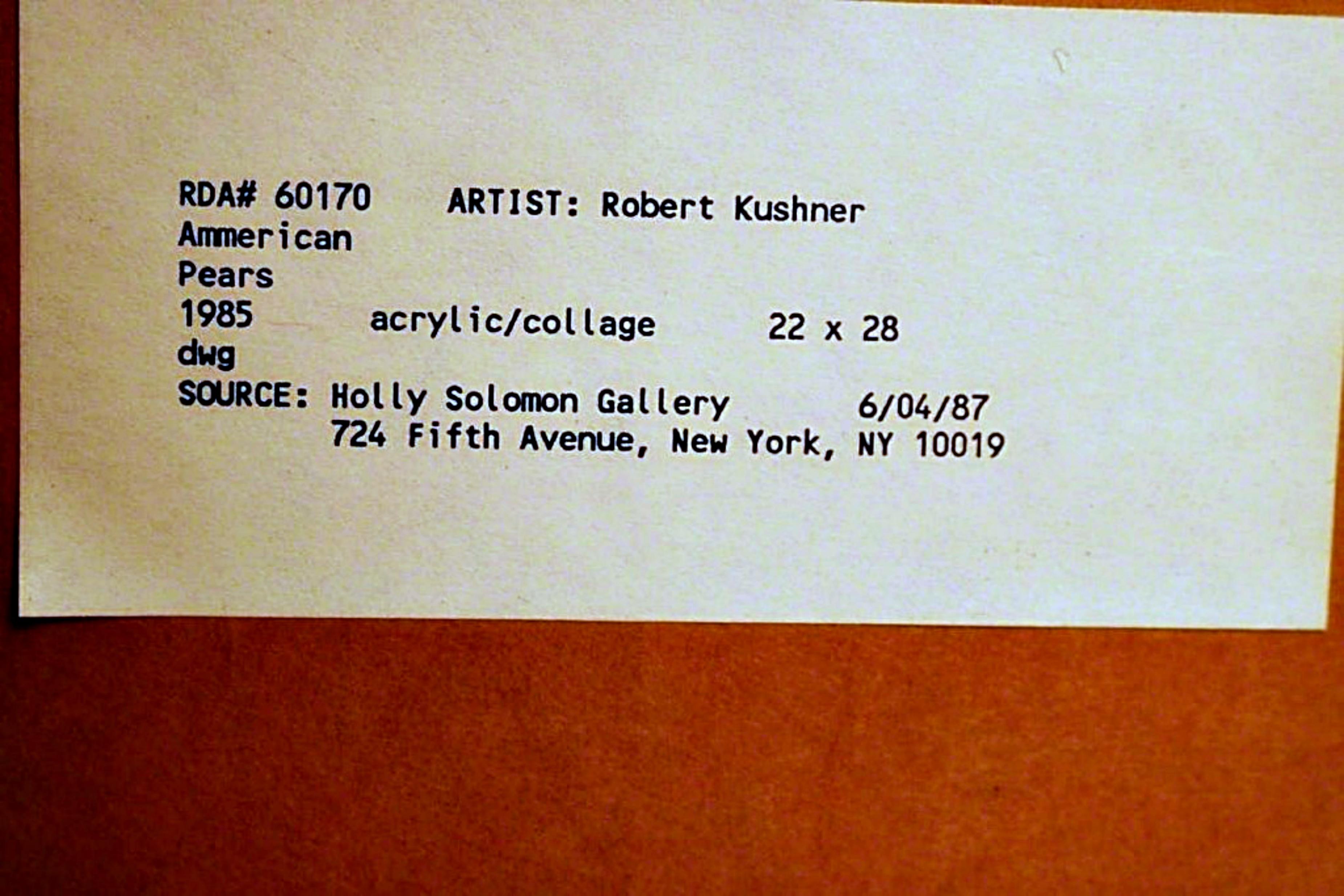 Peras (Galería Holly Solomon y Colección Readers Digest) Cuadro firmado Enmarcado en venta 1