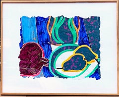 Robert Kushner - Pears, Holly Solomon Gallery & RDA Coll, Signed painting Framed