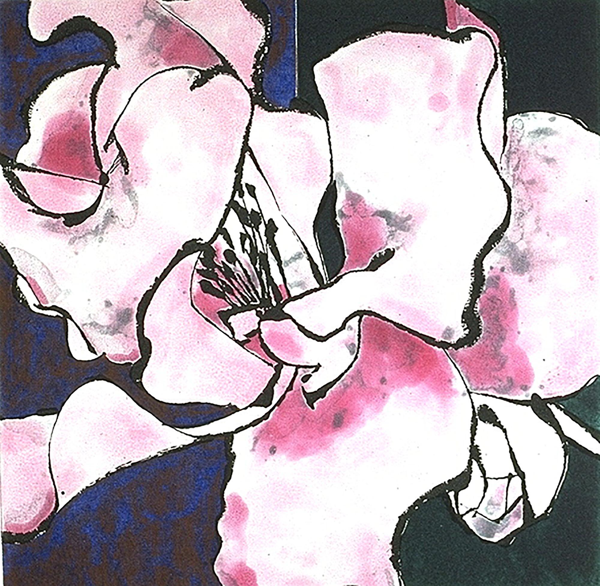 Robert Kushner Figurative Print - Camellia Pink