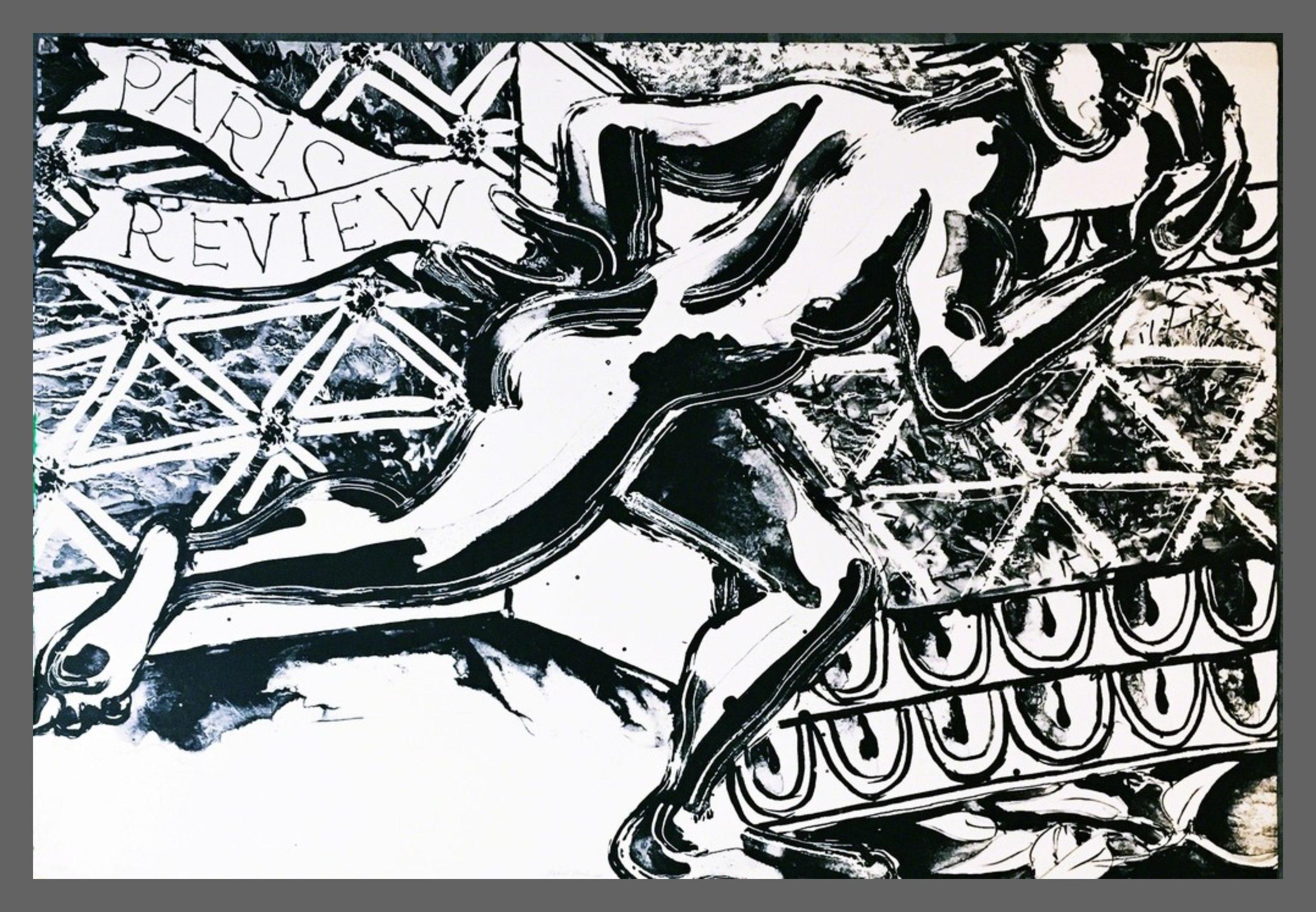 Robert Kushner
Paris Review, 1982
Lithograph with Deckled Edges. 
Hand signed and numbered 142/200 by the artist on the front
30 × 44 inches
Unframed
This work was part of a series of prints created over the years by some of the most renowned