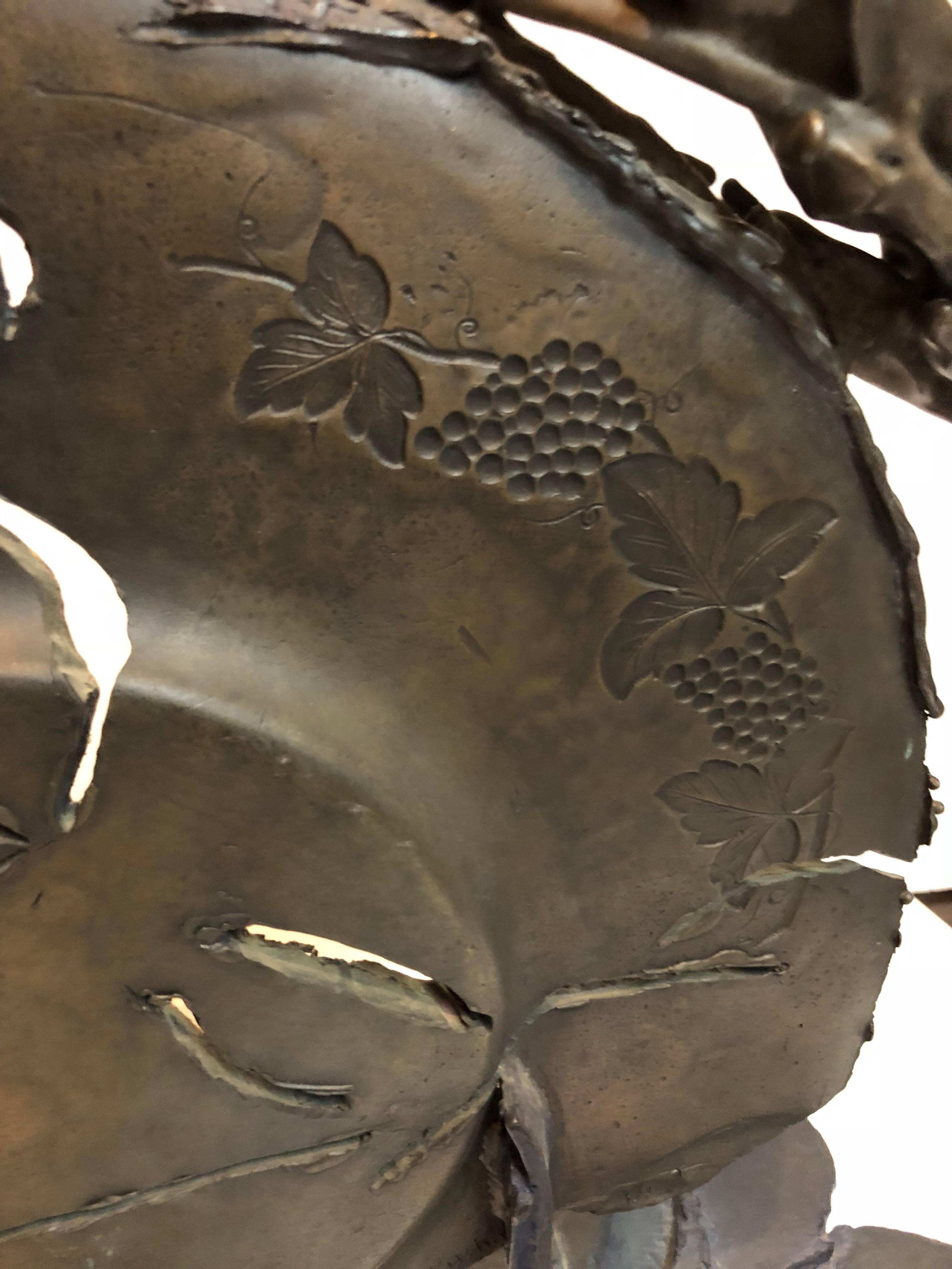 Polychrome organische Bronze-Skulptur Polich Tallix Kunst Gießerei schlafende Schönheit im Angebot 1