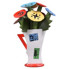 Robert Kvenild Ceramic Vase with Flowers