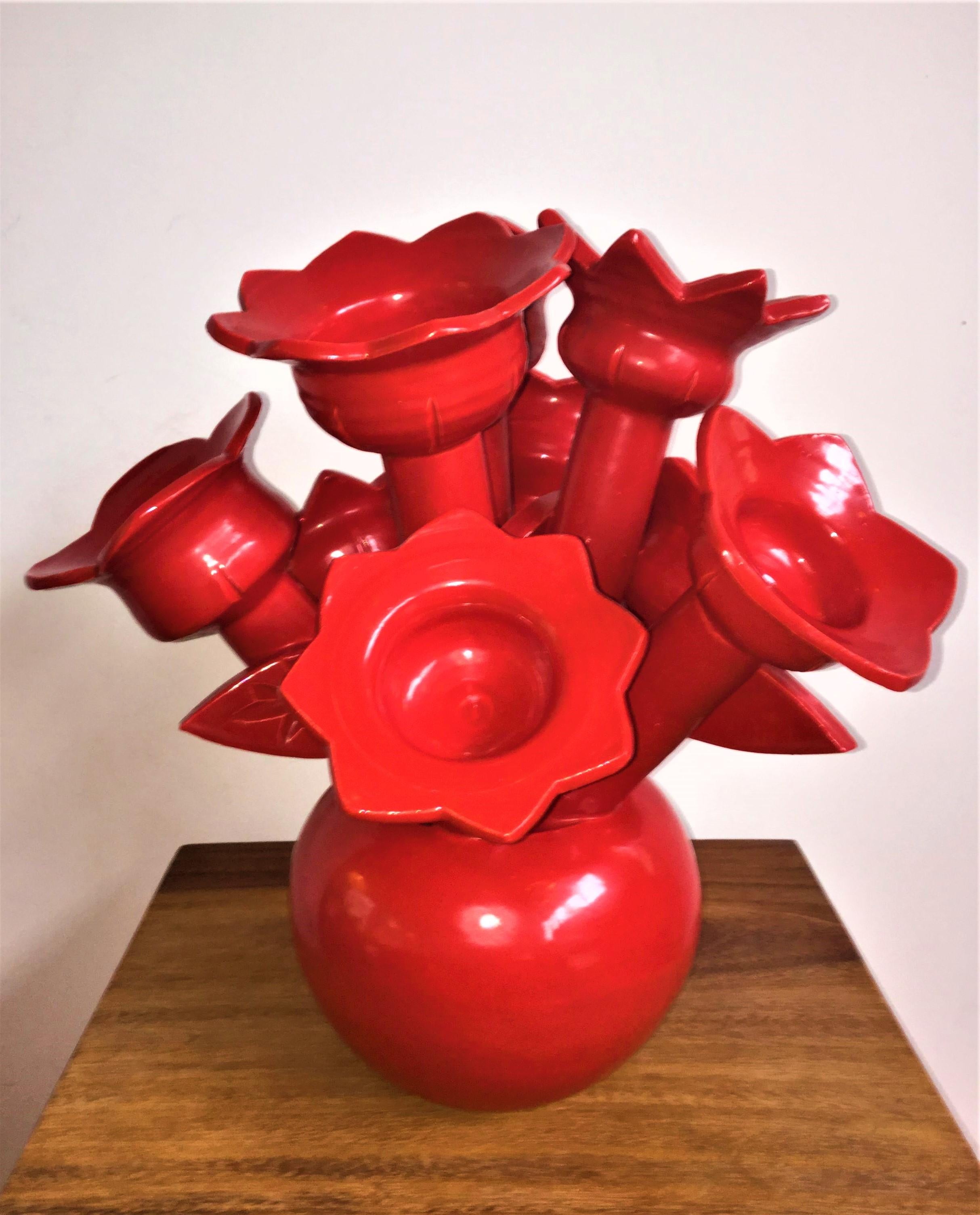 Robert Kvenild Figurative Sculpture - Red Rover