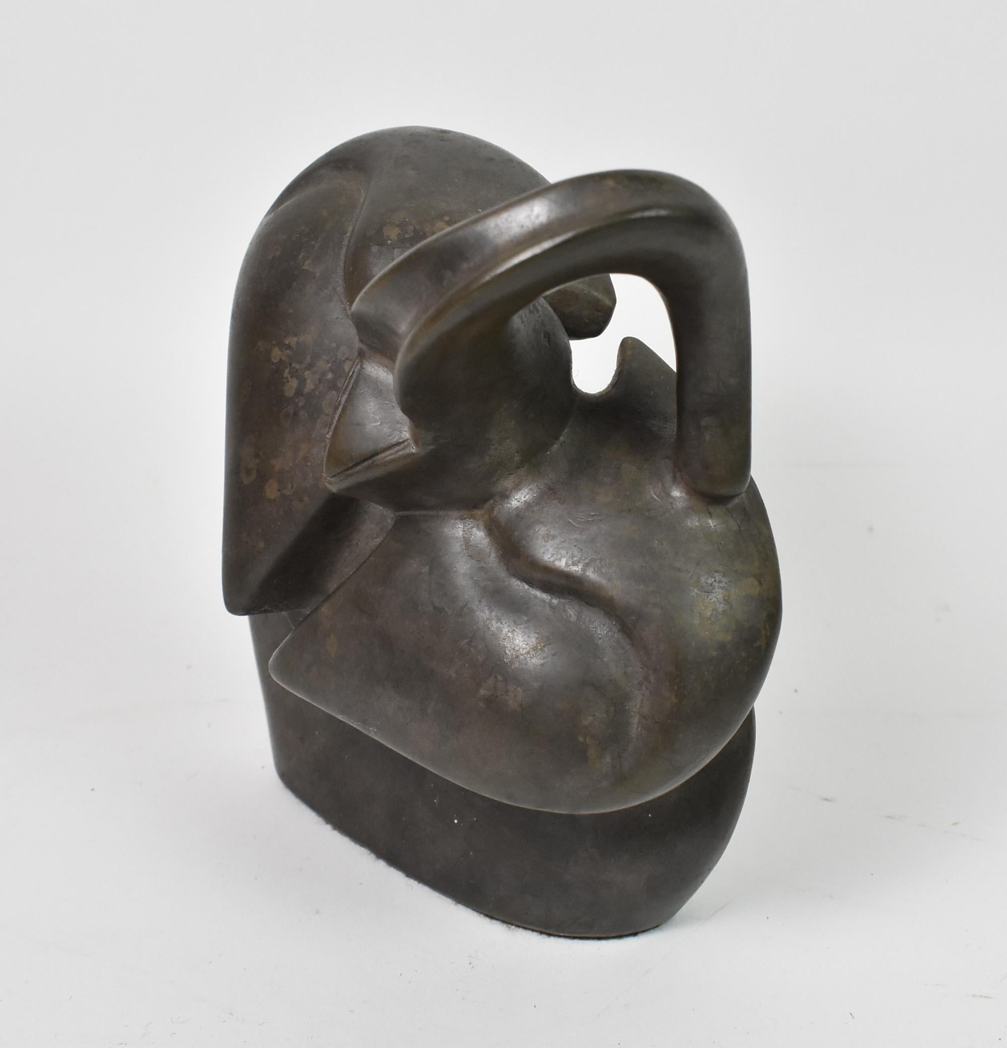 Robert Kwechete bronze stylized elephant. Original patina. Signed and numbered 1 of 250. Great condition. Dimensions: 7
