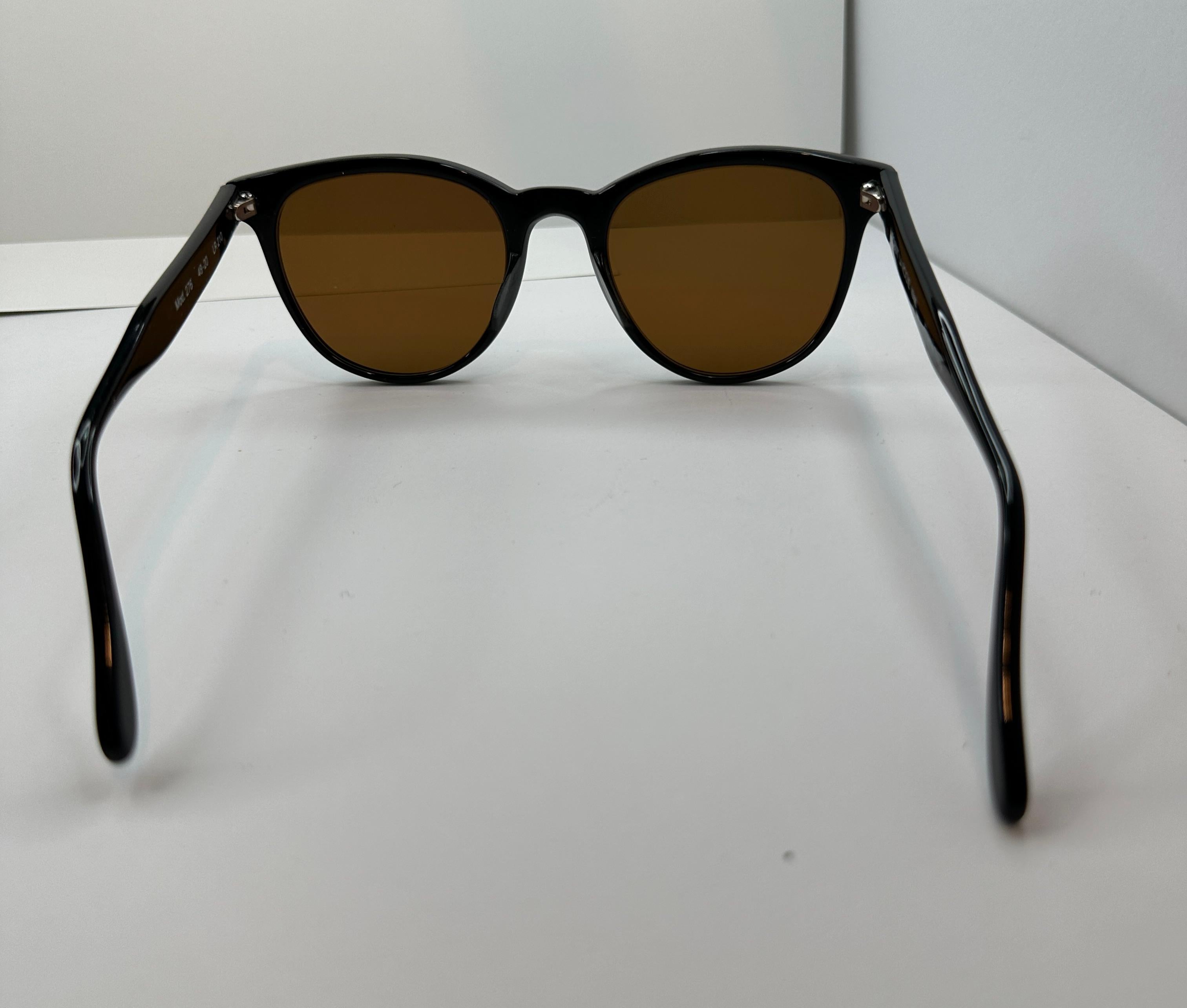 Women's or Men's Robert La Roche Black Accented with Raspberry Lucite & Gold Hardware Sunglasses
