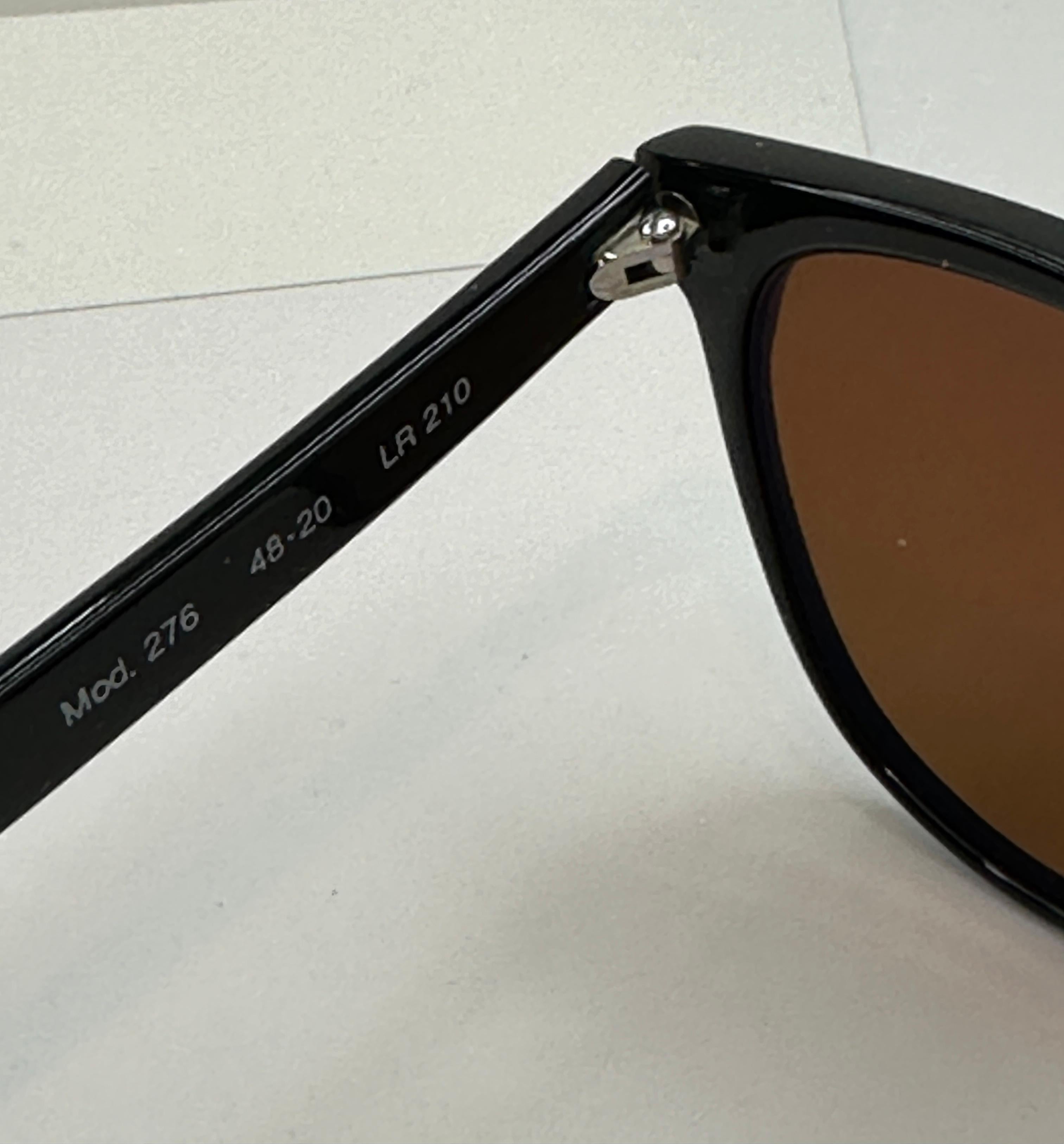 Robert La Roche Black Accented with Raspberry Lucite & Gold Hardware Sunglasses 3