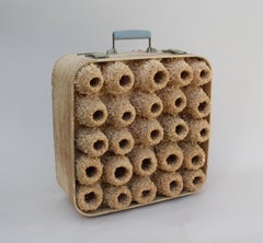 Surreal sculpture, nest, suitcase: 'Colony III'