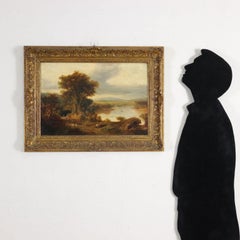 Robert Ladbrooke, Oil on Canvas, UK XIX Century, Landscape Norfolk