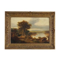 Robert Ladbrooke, Oil on Canvas, UK XIX Century, Landscape Norfolk