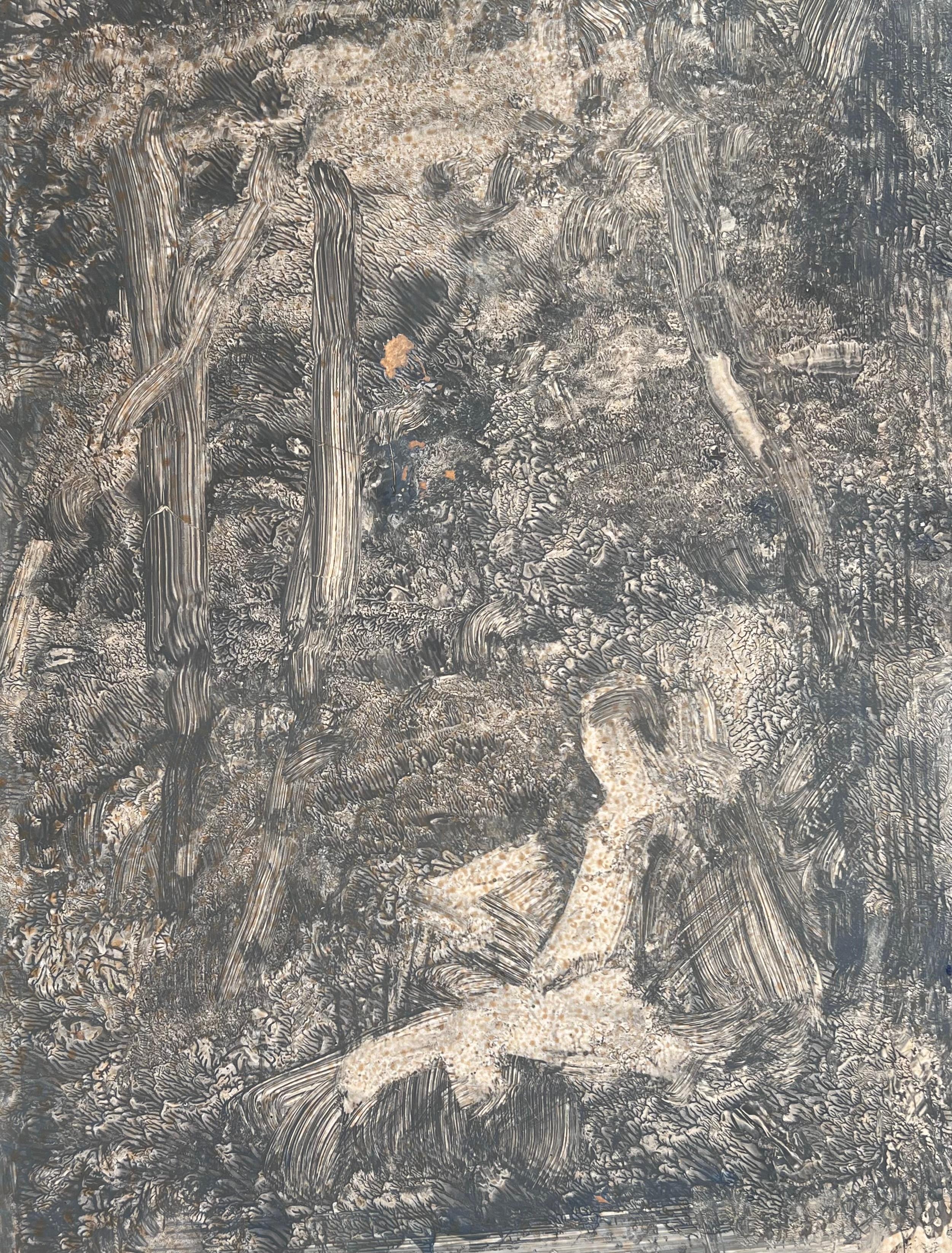 Original französische Kunstwerke 
von Robert Ladou (Französisch 1929-2014)
Original-Acrylgemälde auf Künstlerpapier, ungerahmt
Größe: 13,5 x 10,5 Zoll
Zustand: sehr gut
Herkunft: aus dem Nachlass des Künstlers in Frankreich
