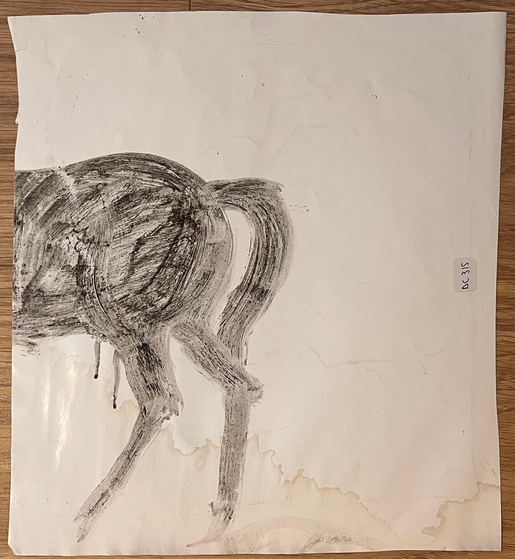 Titolo: Disegno lineare di equino francese semplicistico su sfondo nero
Artista: Robert Ladou (francese, 1929-2014)
Media:  Inchiostro su carta
Dimensioni: 12,75 (altezza) x 14 (larghezza)
Firmato: No
Condizioni: Buono
Provenienza: Dalla proprietà