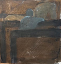 Original French Abstract of Figure Watching a Horse in a Stable