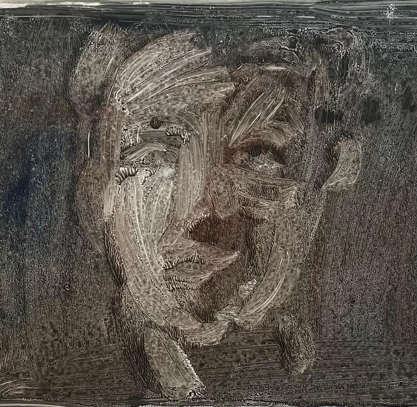Retrato abstracto original francés - Painting Académico de Robert Ladou