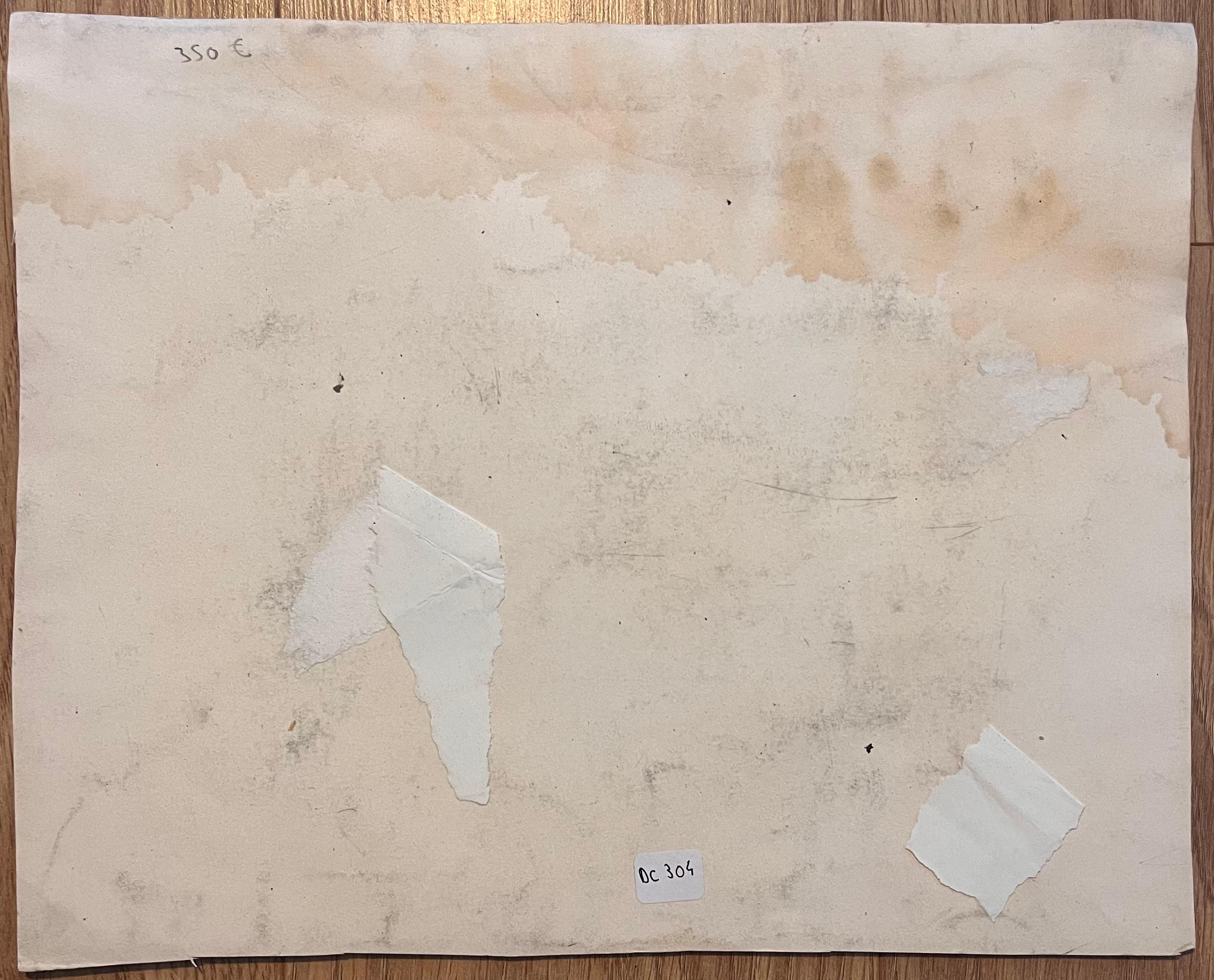 Titolo: Studio astratto originale francese di un cavallo e di una figura in una scuderia

Artista: Robert Ladou (francese, 1929-2014)
Mezzo: Acquerello su carta
Dimensioni: 12 (altezza) x 14,75 (larghezza)
Firmato: No
Condizioni: