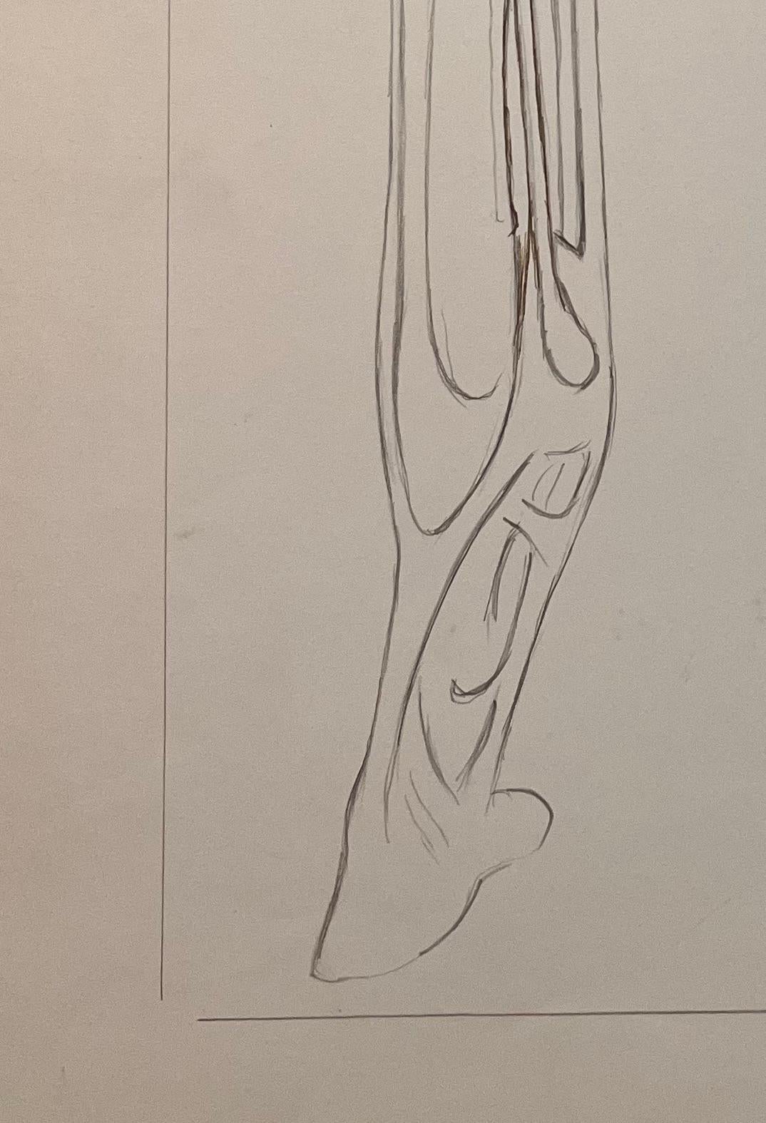 Title: Original French Anatomical Pencil Study of Horse’s Limb
Artist: Robert Ladou (French, 1929-2014)
Medium: Pencil on Paper
Size: 20 (Height) x 13 (Width)
Signed: No
Condition: Good, with some minor signs of aging.
Provenance: From the artist's