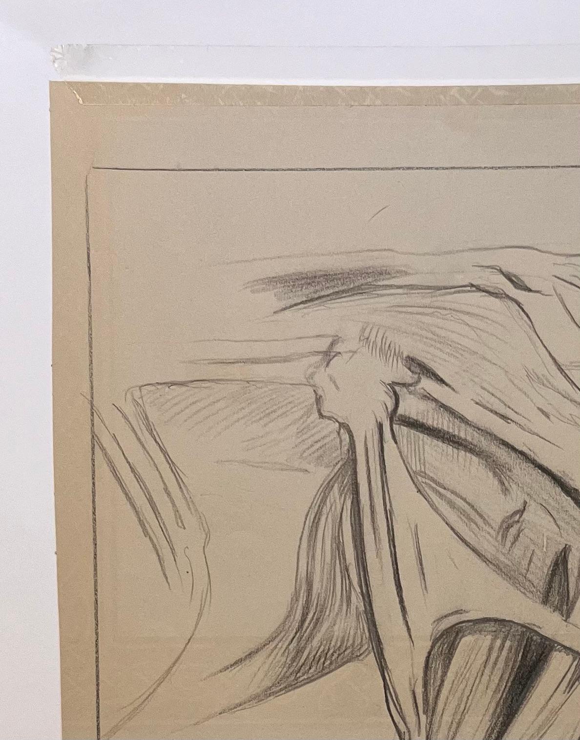 Studio anatomico originale francese della spalla di un cavallo - Art Accademia di Robert Ladou