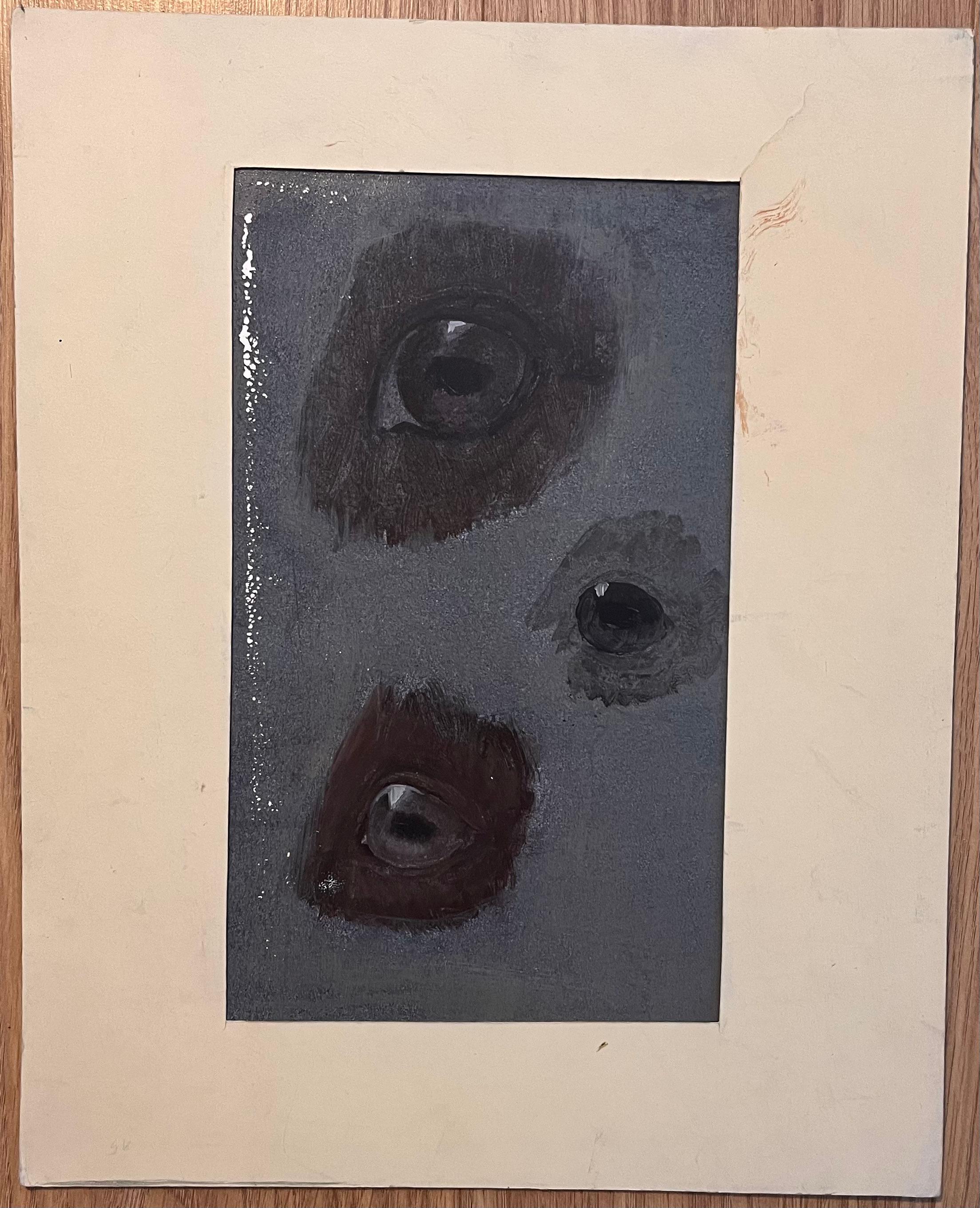 Studio anatomico originale francese degli occhi del cavallo - Art di Robert Ladou