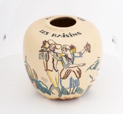 Robert Lallement "Les Raisins" Ceramic Jar