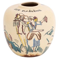 Robert Lallement "Les Raisins" Ceramic Jar
