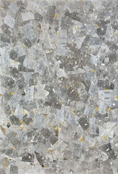 Silver, 2017, Robert Larson, Discarded Cigarette Foils, Linen, Abstract