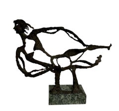 Bronze Sculpture Abstract Figurative Woman Modernist Robert Laurent WPA Artist