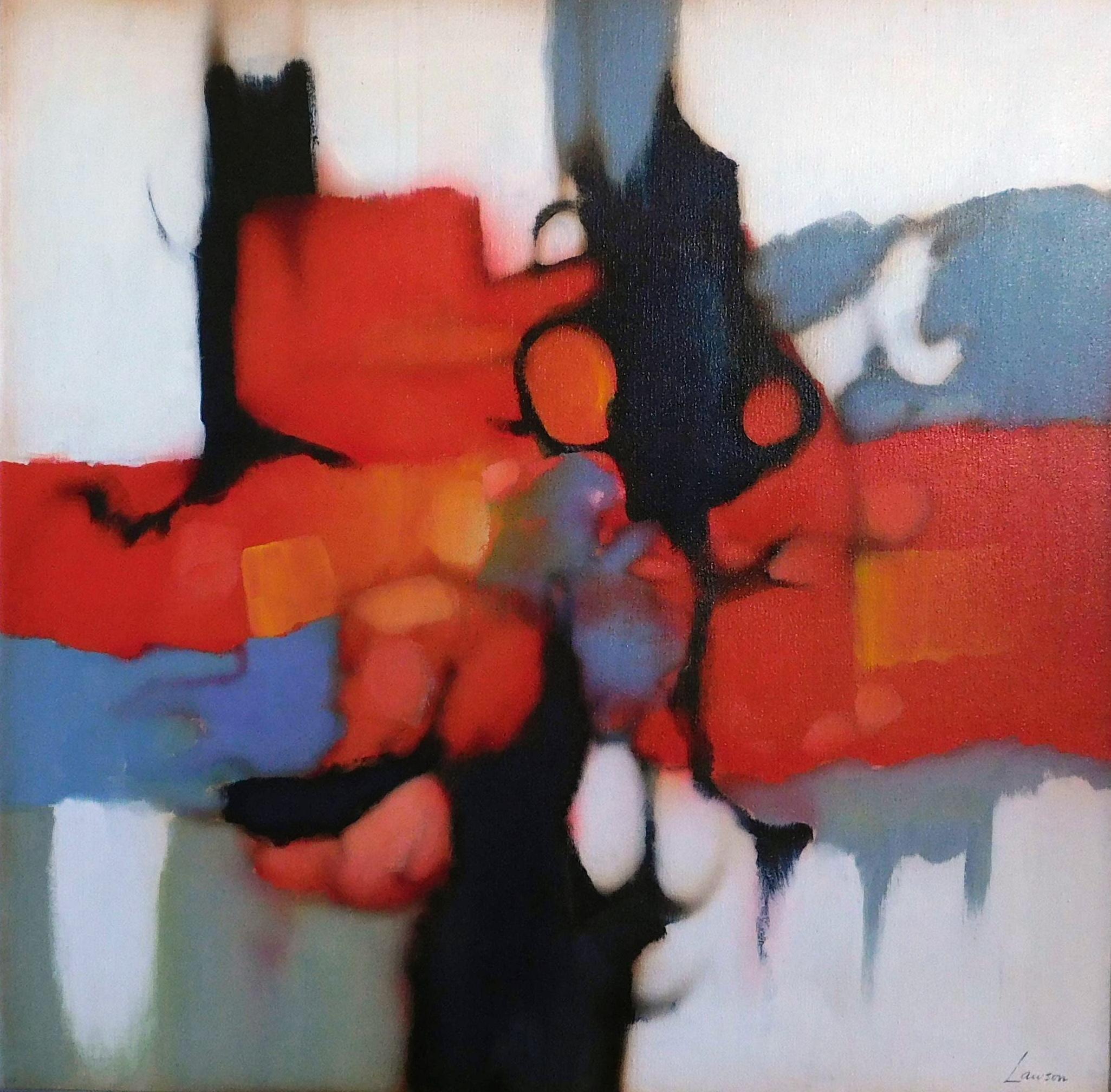 Robert Lawson (1892-1957) Acrilico astratto su tela di 40 x 40 pollici.
L'opera è dotata di una sottile cornice metallica che misura 40 1/4 x 40 1/4 x 1 3/8 pollici.
Il dipinto è firmato in basso a destra ed è in ottime condizioni.
È una