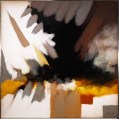 Robert Lawson - Cool Splash, 1950 Signed Modern Oil on Canvas Abstract Painting