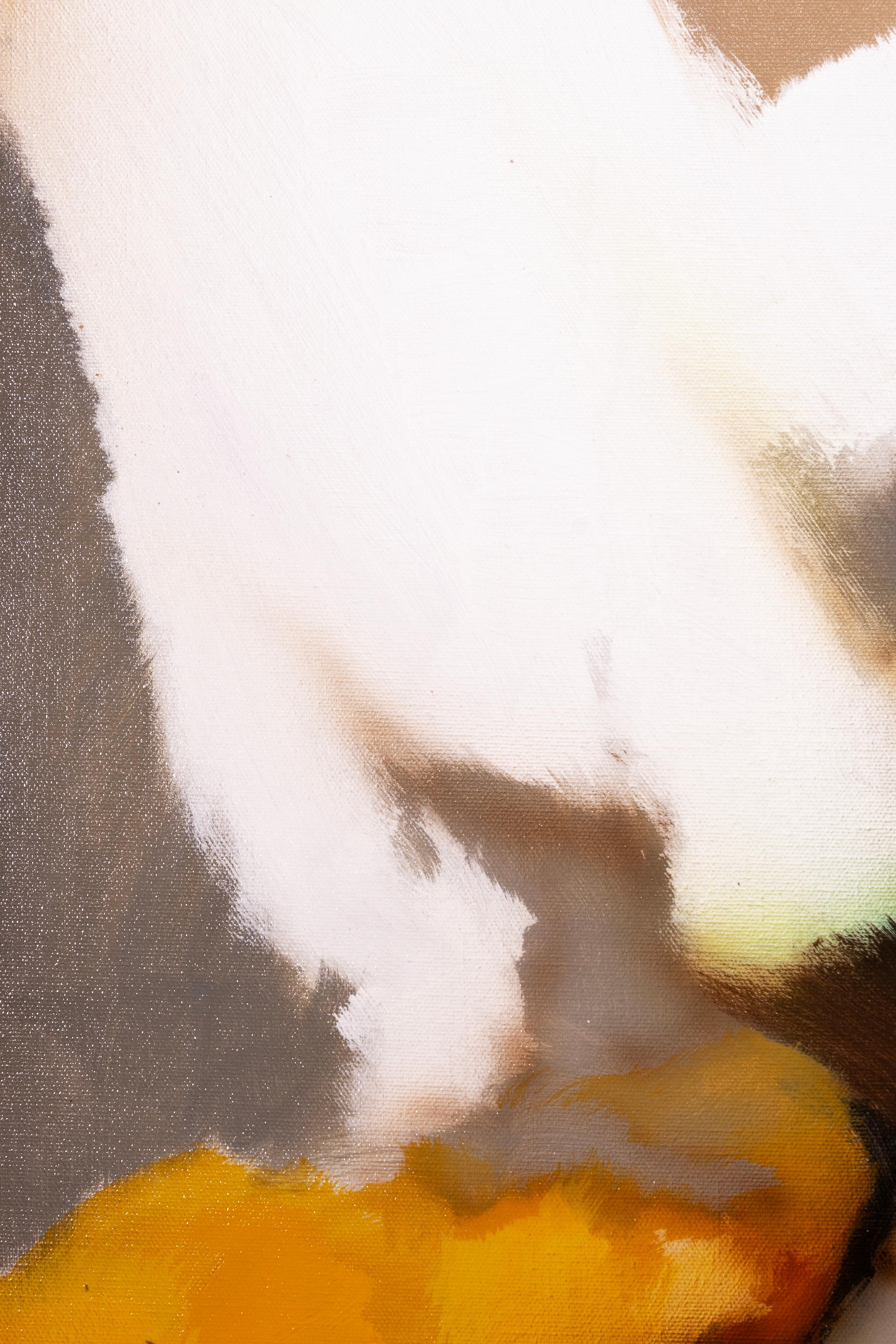 Mid-20th Century Robert Lawson - Cool Splash, 1950 Signed Modern Oil on Canvas Abstract Painting For Sale