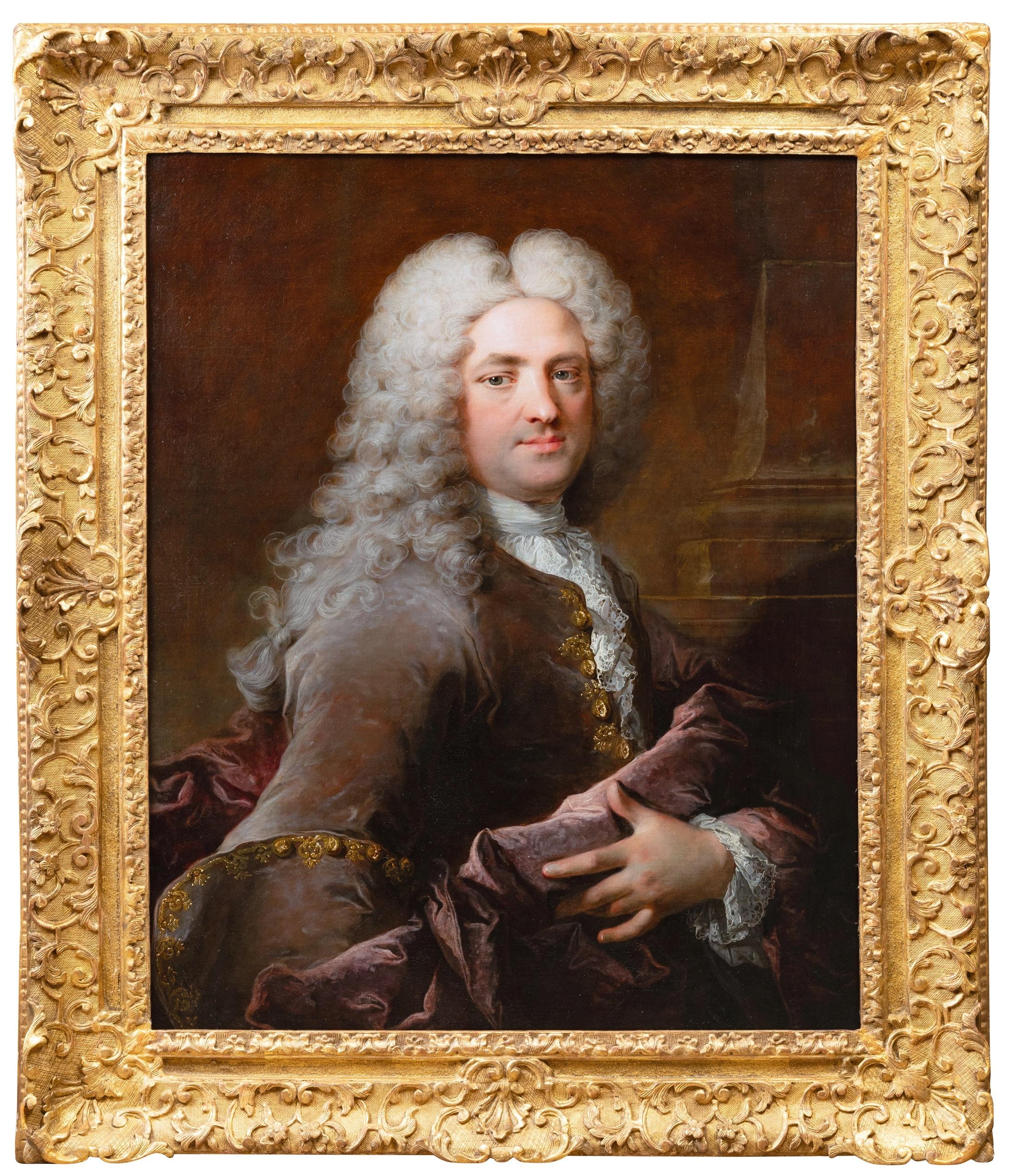 Portrait of a Gentleman by R. Le Vrac Tournières Paris, circa 1725, 18th French