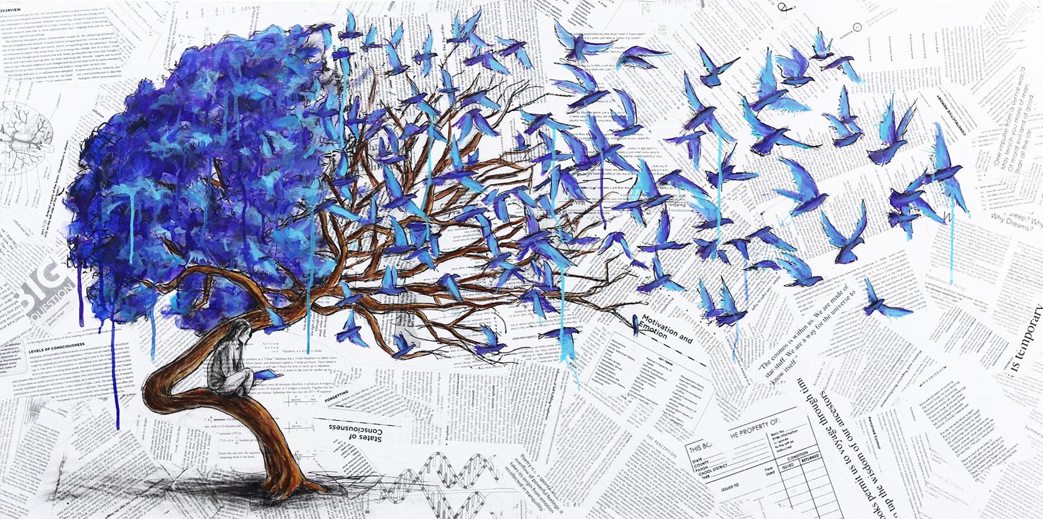 Robert Lebsack Figurative Painting - A Fragile Interdependence