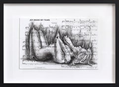 Escaping Your Memory - Original Mixed Media Surrealist Art Framed